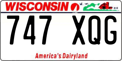WI license plate 747XQG