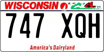 WI license plate 747XQH