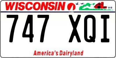 WI license plate 747XQI