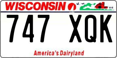 WI license plate 747XQK