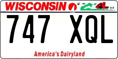 WI license plate 747XQL