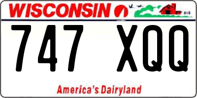 WI license plate 747XQQ