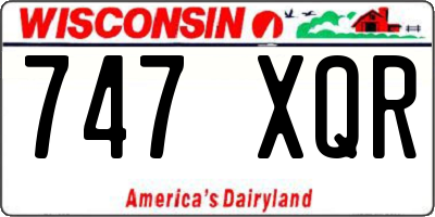 WI license plate 747XQR