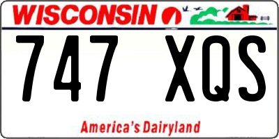 WI license plate 747XQS