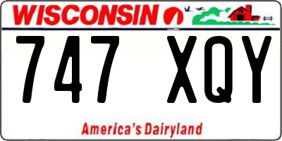 WI license plate 747XQY