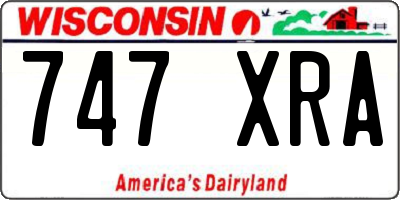 WI license plate 747XRA