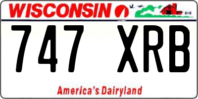 WI license plate 747XRB