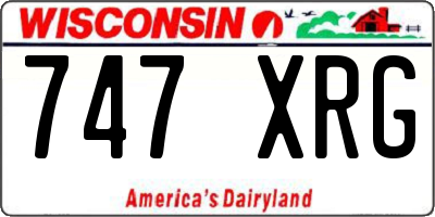 WI license plate 747XRG