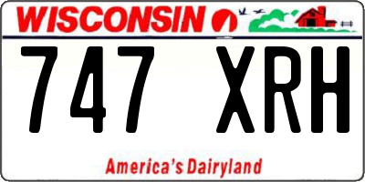 WI license plate 747XRH