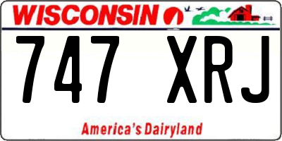 WI license plate 747XRJ