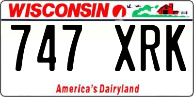 WI license plate 747XRK
