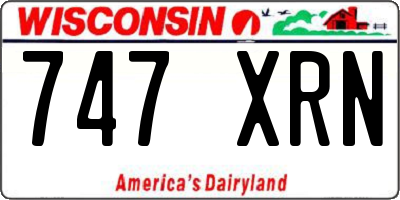 WI license plate 747XRN