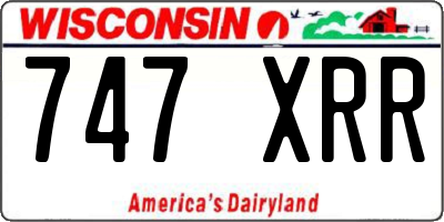 WI license plate 747XRR