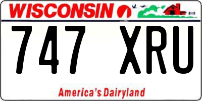WI license plate 747XRU