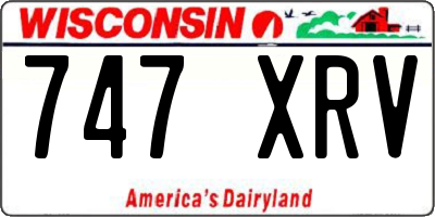 WI license plate 747XRV