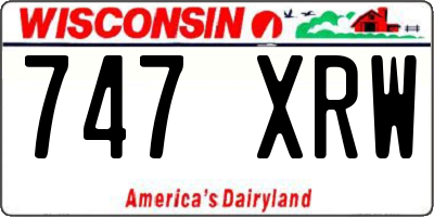 WI license plate 747XRW