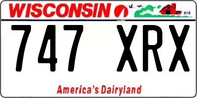 WI license plate 747XRX