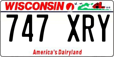 WI license plate 747XRY