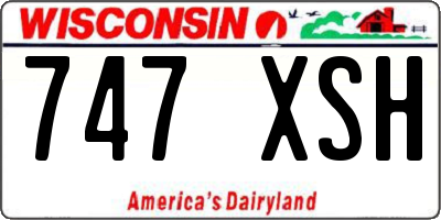 WI license plate 747XSH