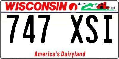 WI license plate 747XSI