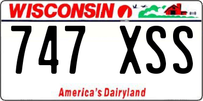WI license plate 747XSS