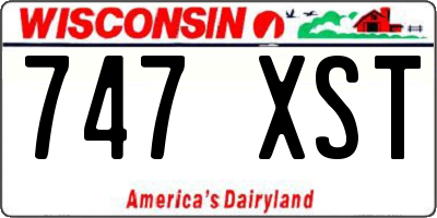 WI license plate 747XST