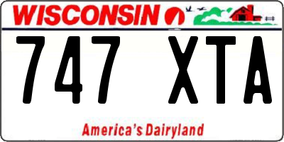 WI license plate 747XTA