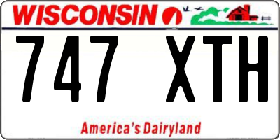 WI license plate 747XTH