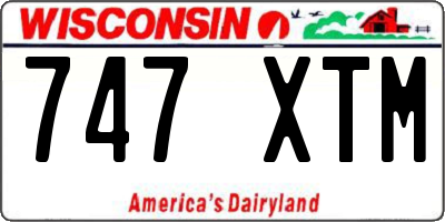 WI license plate 747XTM