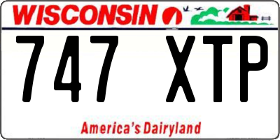 WI license plate 747XTP