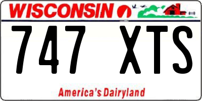 WI license plate 747XTS