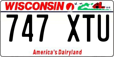 WI license plate 747XTU