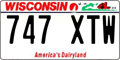 WI license plate 747XTW