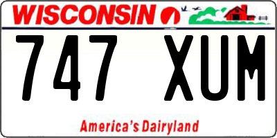 WI license plate 747XUM