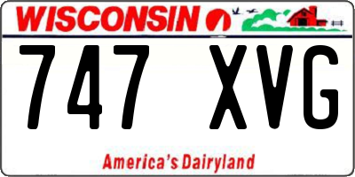WI license plate 747XVG