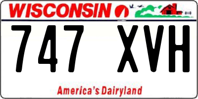 WI license plate 747XVH