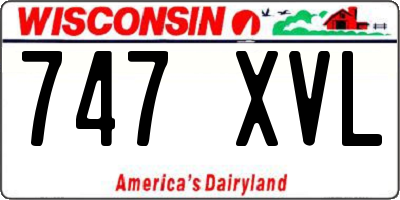 WI license plate 747XVL