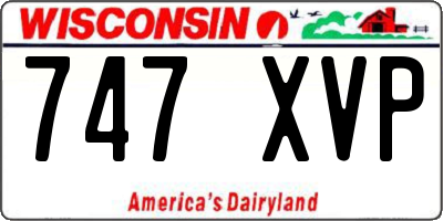 WI license plate 747XVP