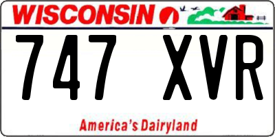 WI license plate 747XVR