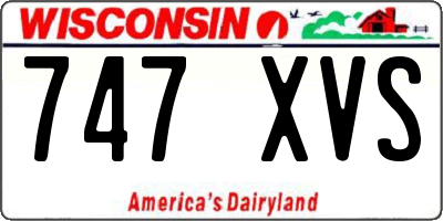 WI license plate 747XVS