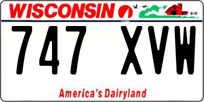 WI license plate 747XVW