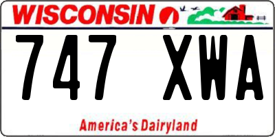 WI license plate 747XWA