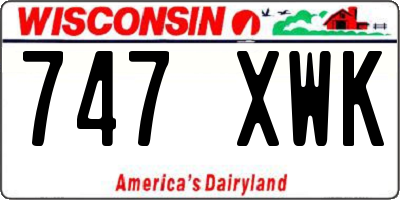 WI license plate 747XWK