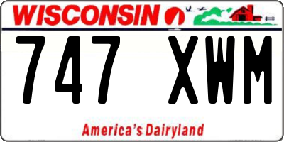 WI license plate 747XWM