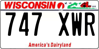 WI license plate 747XWR