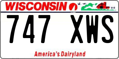 WI license plate 747XWS