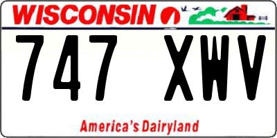 WI license plate 747XWV