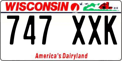 WI license plate 747XXK