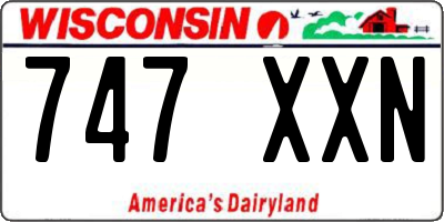 WI license plate 747XXN