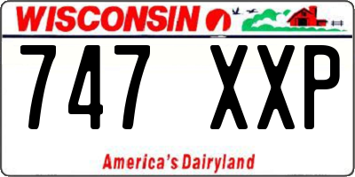 WI license plate 747XXP